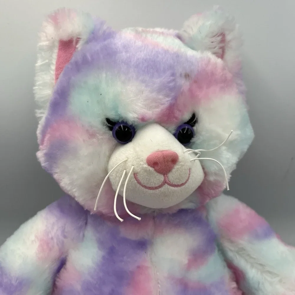 BUILD-A-BEAR' TYE DYE PASTEL CAT 16‎ INCHES